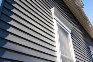 dark grey siding big house