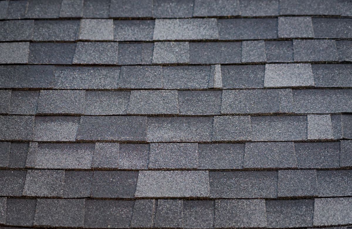 close-up of architectural shingles