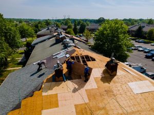 roof being replaced